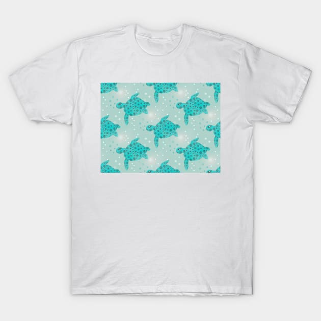 SEA Turtle Love Pattern T-Shirt by SartorisArt1